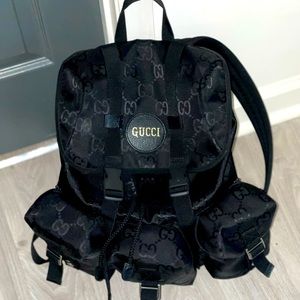 Black Gucci Cargo Backpack